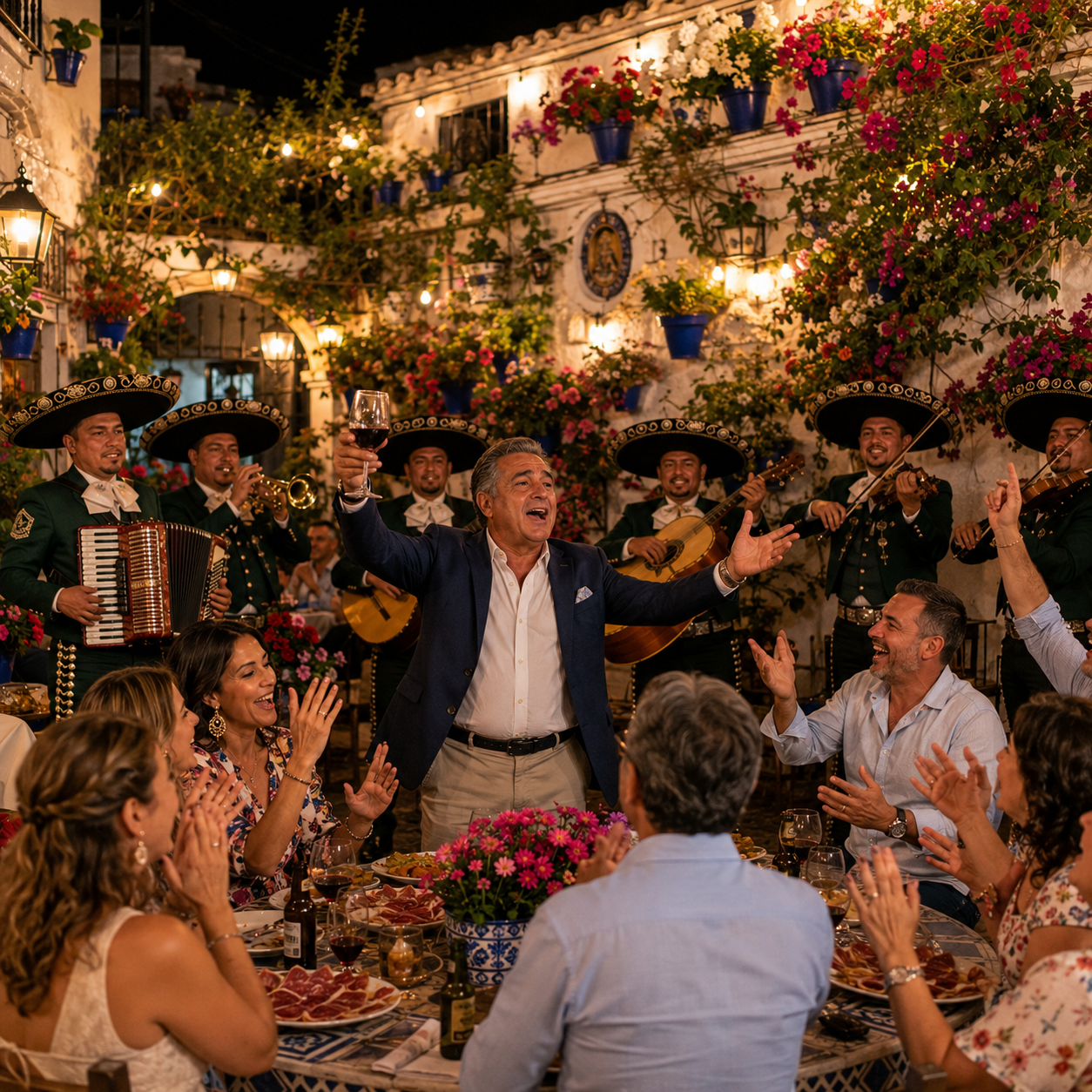 Festejado con mariachi para cumpleaños