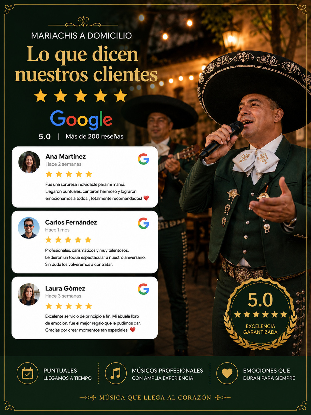 Reseñas reales de mariachi para cumpleaños en Valencia